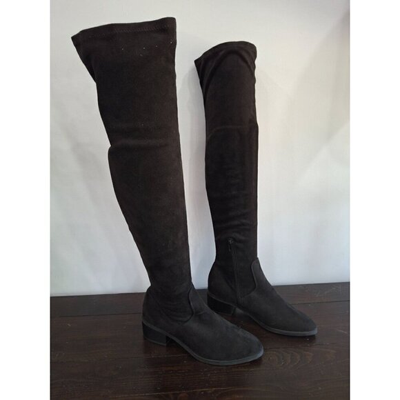 NY&C Rana Black Faux Suede Tall Boot/NWOB, Sz. 8 - Picture 3 of 9